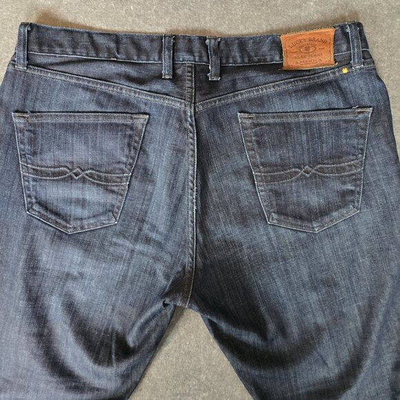 Lucky Brand Jeans 221 Original Straight Dark Denim Size 38 x 32 - Picture 6 of 11